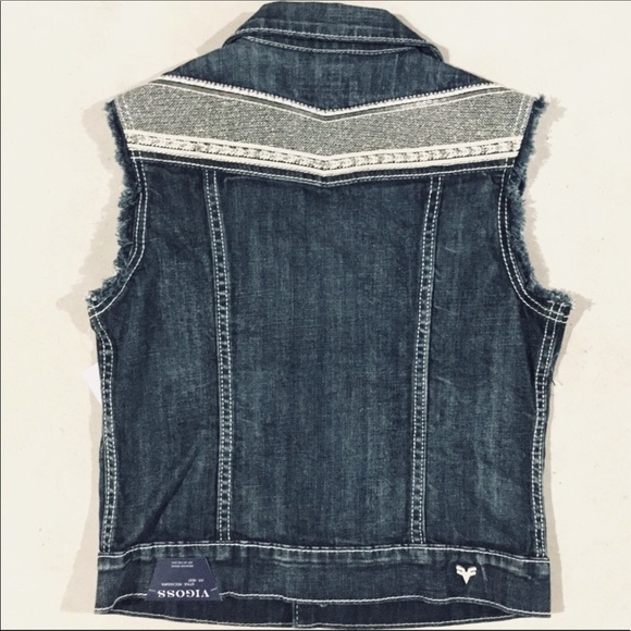 {Vigoss} Embellished Denim Vest - Picture 2 of 2